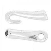 Chiusura a gancio per cordone mm. 2 Placcatura Argento Antico x1|raw }}