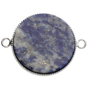 Distanziatore incastonato per cabochon a fondo piatto da 20 mm - Argento x1