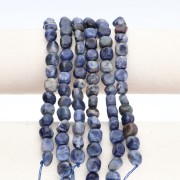 Perla a forma di pepita da 9-11 mm in pietra semipreziosa - Sodalite x 39 cm