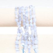 Perla “nuggets” da 8-12 mm in pietra semipreziosa - Agata blu intrecciata x 40 cm