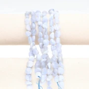 Perla “nuggets” da 8-12 mm in pietra semipreziosa - Agata blu intrecciata x 40 cm