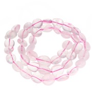 Perla “nuggets” da 8-11 mm in pietra semipreziosa - Quarzo rosa x 40 cm