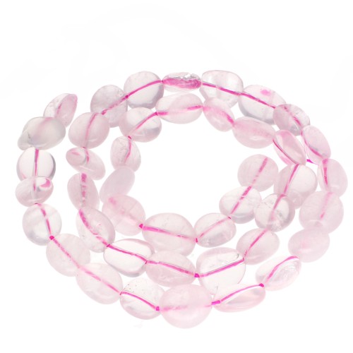 Perla “nuggets” da 8-11 mm in pietra semipreziosa - Quarzo rosa x 40 cm
