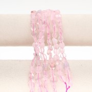 Perla “nuggets” da 8-11 mm in pietra semipreziosa - Quarzo rosa x 40 cm