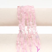 Perla “nuggets” da 8-11 mm in pietra semipreziosa - Quarzo rosa x 40 cm