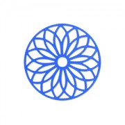 Separatore dipinto laser cut rosace 24 mm Blu elettrico x1