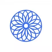 Separatore dipinto laser cut rosace 24 mm Blu elettrico x1