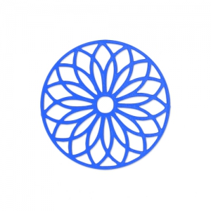 Separatore dipinto laser cut rosace 24 mm Blu elettrico x1