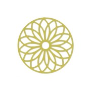 Separatore dipinto laser cut rosace 24 mm Light Olivine x1