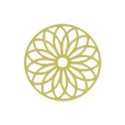 Separatore dipinto laser cut rosace 24 mm Light Olivine x1