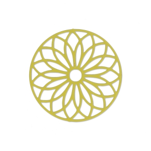 Separatore dipinto laser cut rosace 24 mm Light Olivine x1