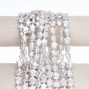 Perla d'acqua dolce a forma di stella irregolare 13x12 mm - Bianca x1
