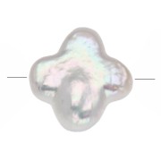 Perla d'acqua dolce a forma di fiore irregolare, 10 mm - Bianca x1|raw }}