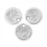 Zecchini testurati  mm. 9 Placcatura Argento Antico x4