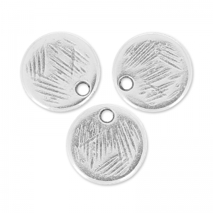 Zecchini testurati mm. 9 Placcatura Argento Antico x4