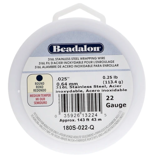 Filo tondo 0,64 mm - Acciaio inossidabile 316L x43m