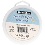 Filo di rame Artistic Wire 0,41 mm - Nero anti-ossidazione x94.7m