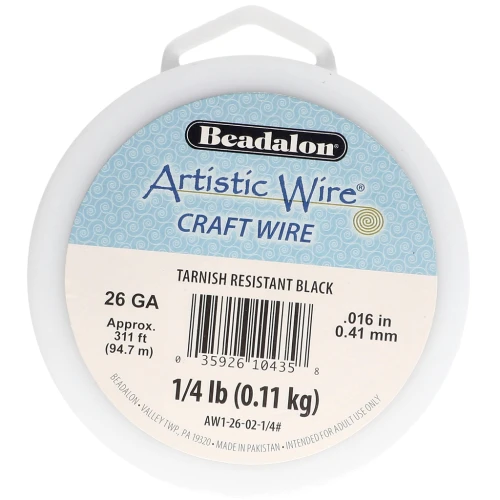 Filo di rame Artistic Wire 0,41 mm - Nero anti-ossidazione x94.7m