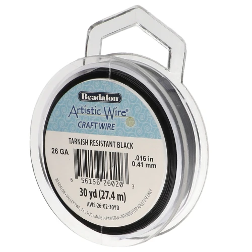 Filo di rame Artistic Wire 0,41 mm - Nero anti-ossidazione x27.4m