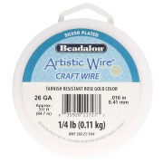 Dorato rosa - Filo di rame Artistic Wire 0,41 mm placcato argento dorato rosa anti-ossidazione x94.7m Filo di rame Artistic Wire 0,41 mm placcato argento dorato rosa anti-ossidazione x94.7m
