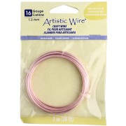 Dorato rosa - Filo di rame Artistic Wire da 1,3 mm, placcato argento dorato rosa, anti-ossidazione x3.1m Filo di rame Artistic Wire da 1,3 mm, placcato argento dorato rosa, anti-ossidazione x3.1m