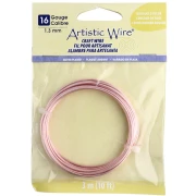 Filo di rame Artistic Wire da 1,3 mm, placcato argento dorato rosa, anti-ossidazione x3.1m