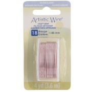 Filo di rame Artistic Wire da 1 mm, placcato in argento dorato rosa, anti-ossidazione x3.6m