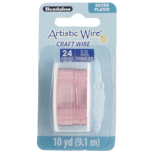 Filo di rame Artistic Wire 0,51 mm placcato argento dorato rosa anti-ossidazione x9.1m