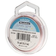 Filo di rame Artistic Wire 0,51 mm placcato argento dorato rosa anti-ossidazione x13.7m