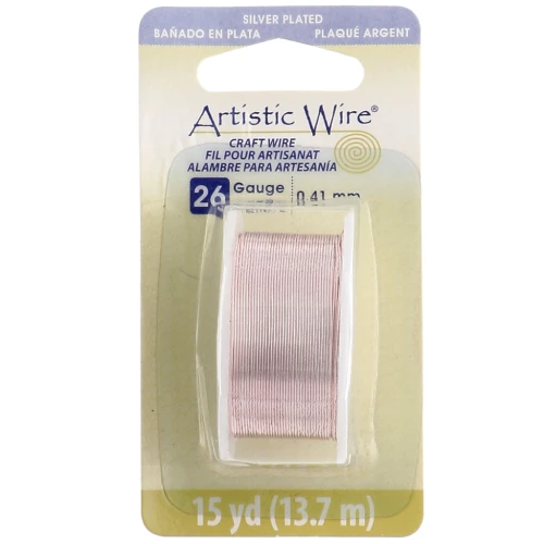 Filo di rame Artistic Wire 0,41 mm placcato argento dorato rosa, anti-ossidazione x13.7m