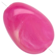 Perla piatta irregolare 18x13 mm in acrilico - Fucsia marmorizzato x10