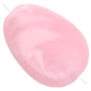 Perla piatta irregolare 18x13 mm in acrilico - Rosa chiaro marmorizzato x10