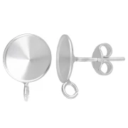 Orecchini perno per rivoli da 10 mm con anello aperto - Argento 925 x2