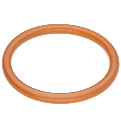 Bracciale rigido sottile da 65 mm in resina traslucida - Albicocca marmorizzata x1