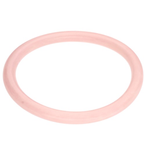 Bracciale rigido sottile da 65 mm in resina traslucida - Rosa chiaro marmorizzato x1