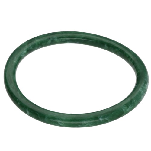 Bracciale rigido sottile da 65 mm in resina opaca - Verde scuro marmorizzato x1