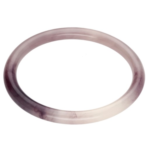 Bracciale rigido sottile da 65 mm in resina traslucida - Viola antico marmorizzato x1