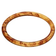 Bracciale rigido sottile da 65 mm in resina trasparente - Ambra chiara marmorizzata x1