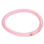 Bracciale rigido sottile da 65 mm in resina opaca - Rosa - Marmorizzato marrone x1