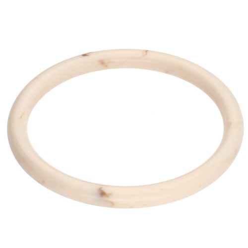 Bracciale a giro sottile da 65 mm in resina opaca - Nude - Marmorizzato marrone x1