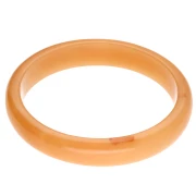 Bracciale rigido da 64 mm in resina traslucida - Arancione chiaro marmorizzato x1