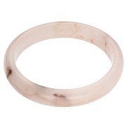 Avorio - Bracciale a cerchio da 64 mm in resina traslucida - Avorio - Marmorizzato marrone scuro x1 Bracciale a cerchio da 64 mm in resina traslucida - Avorio - Marmorizzato marrone scuro x1