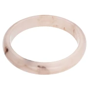 Bracciale a cerchio da 64 mm in resina traslucida - Avorio - Marmorizzato marrone scuro x1