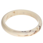 Bracciale rigido da 64 mm in resina opaca - Beige - Effetto marmorizzato marrone x1