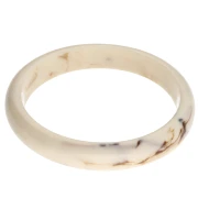 Bracciale rigido da 64 mm in resina opaca - Beige - Effetto marmorizzato marrone x1