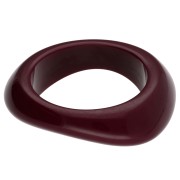 Bracciale a girocollo spesso e irregolare da 64 mm in resina opaca - Colore vino x1