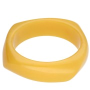 Bracciale a girocollo quadrato irregolare da 65 mm in resina traslucida - Girasole marmorizzato x1