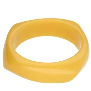 Bracciale a girocollo quadrato irregolare da 65 mm in resina traslucida - Girasole marmorizzato x1