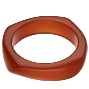 Rosso - Bracciale a girocollo quadrato irregolare da 65 mm in resina trasparente - Rosso x1 Bracciale a girocollo quadrato irregolare da 65 mm in resina trasparente - Rosso x1
