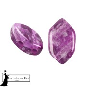 Perla in vetro Paros® di Puca® 7x4 mm - Silver Foil Amethyst x10g